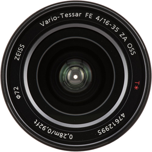 نمای روبرو لنز سونی T * FE 16-35mm f:4 ZA OSS